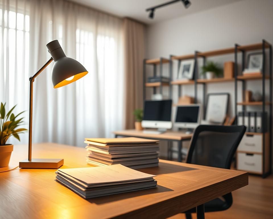 Office lighting setup